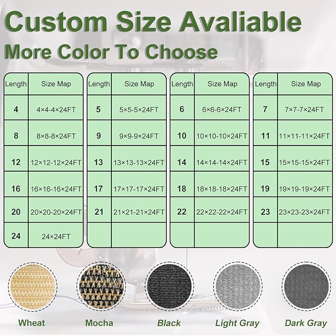 Artpuch Outdoor Pergola Shade Cover 4x24 FT Sun Shade Cloth with Grommets Mocha 90% UV Protection Canopy Patio Privacy Screen (Customized Available)