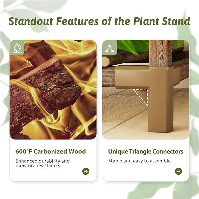 22 Tiers Plant Shelf for Plants Large Indoor Plant Stand Plant Rack Extra Large Wood Plant Stands for Hanging Plant Holder for Patio Balcony Garden