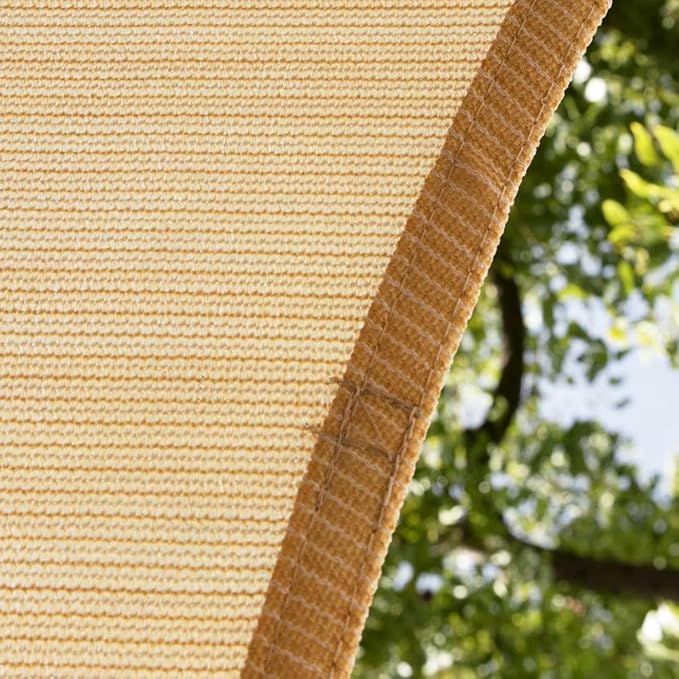 Amgo Custom Size 13' x 18' x 22.2' Beige Right Triangle Sun Shade Sail UPF50+ AGTAPRT12, Order to Make Canopy Awning, 95% UV Blockage, Water & Air Permeable, Commercial Standard (We Customize)