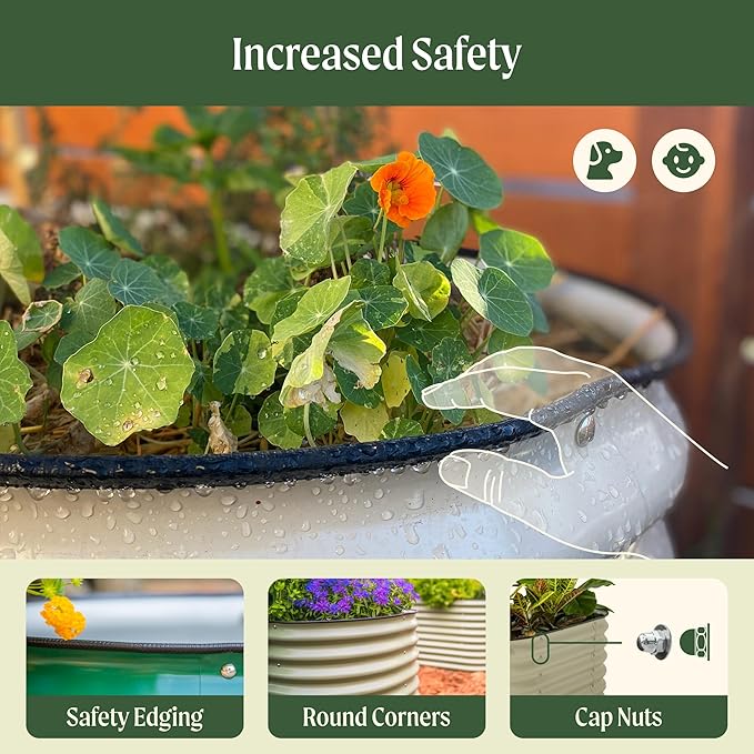 32" Extra Tall Raised Garden Bed Kits, 2 x 8 x 2.7ft Raised Planter Box Outdoor, 3.5 x 6.5 x 2.7ft Deep Root 9 in 1 Modular Metal Raised Beds for Gardening Vegetables Flowers Fruits -Terra Cotta