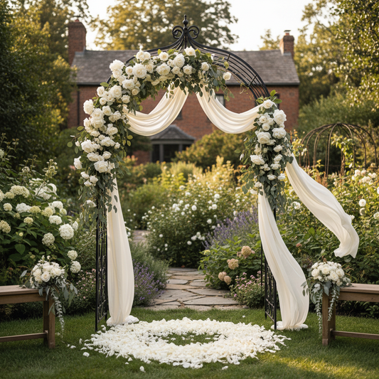 Small Space, Big Impact: How to Use a Metal Garden Arch Arbor in Outdoor Wedding & Party Decor