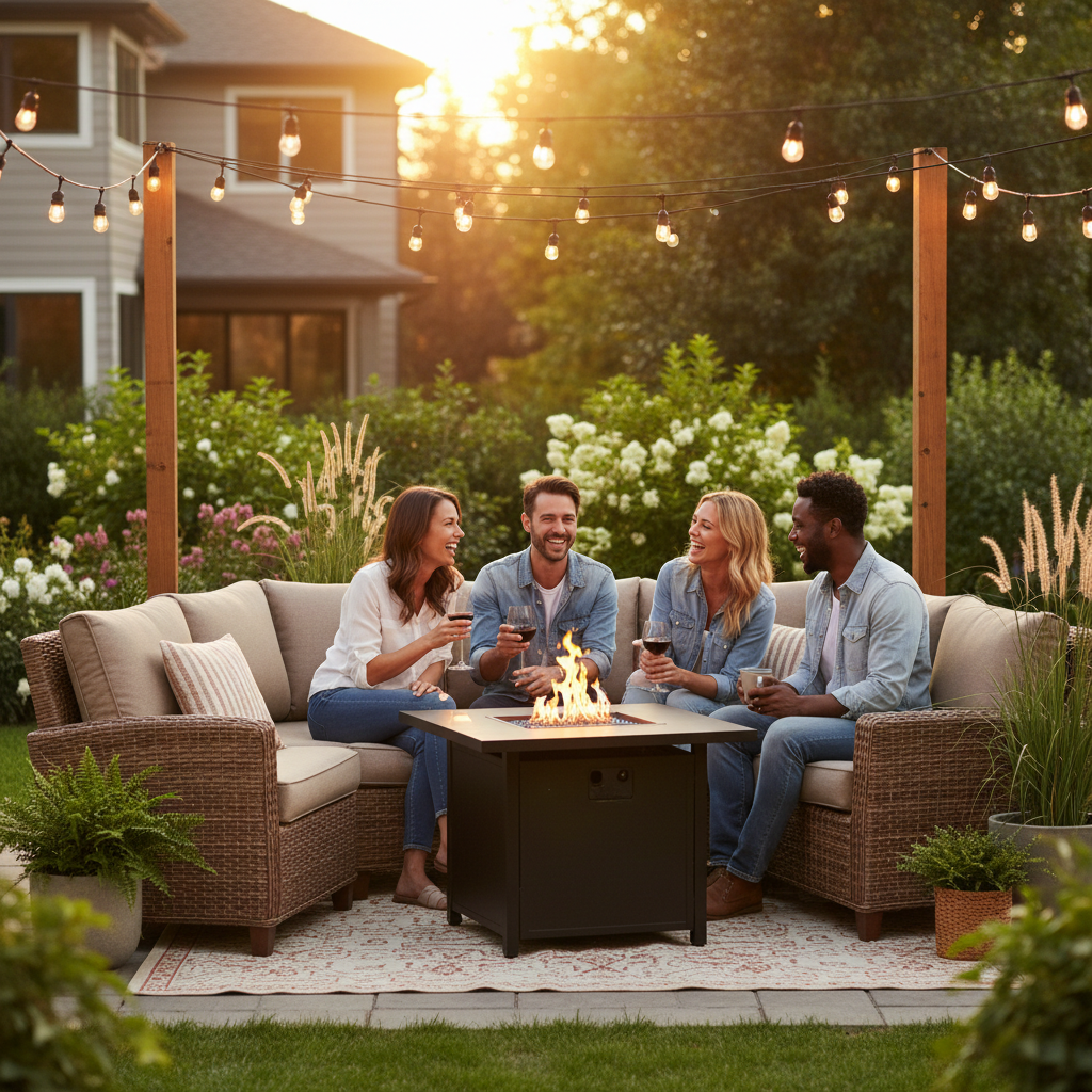 Matching an Outdoor Wicker Sectional Sofa to a Fire Pit: A Practical Safety and Style Guide for Small Patios, Large Backyards, and Everything In Between