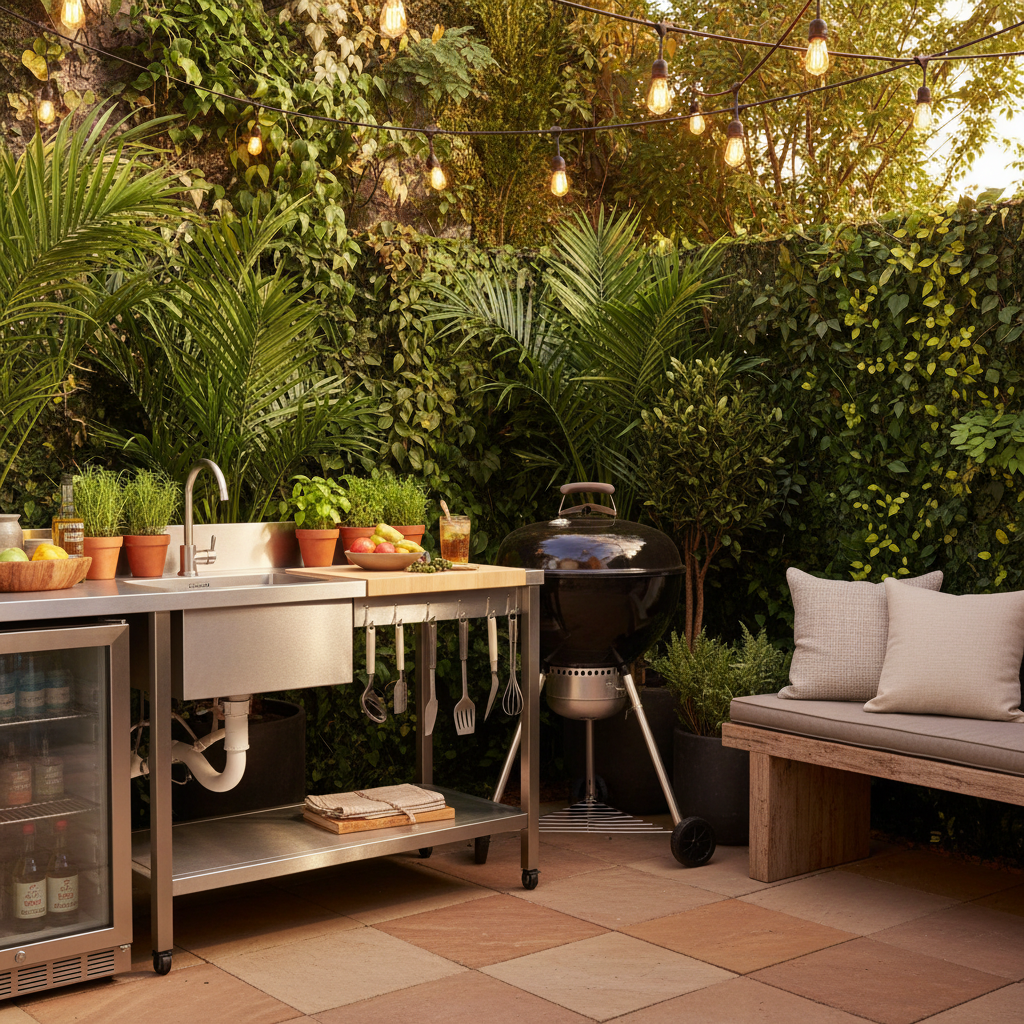 Small Space, Big Impact: How to Set Up an Outdoor Kitchen Island BBQ Prep Station in a Compact Backyard