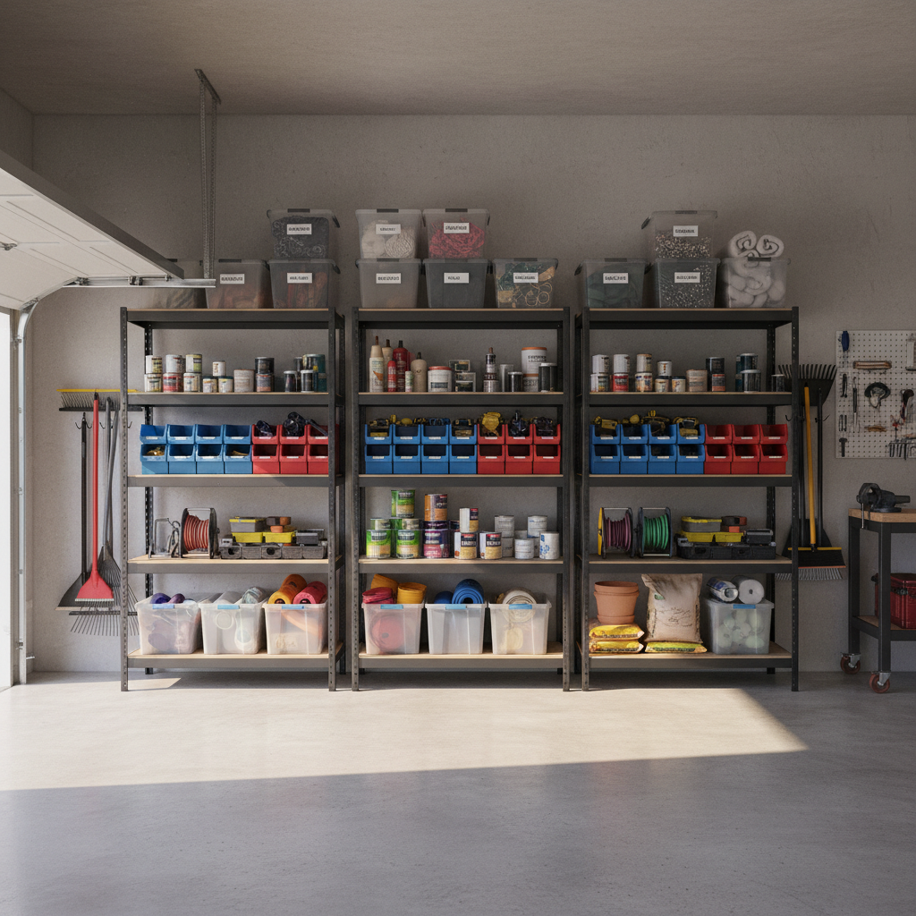 Heavy Duty Garage Storage Shelving Units Set Bought in Spring, Tested in Winter: The Weight Creep Nobody Plans For