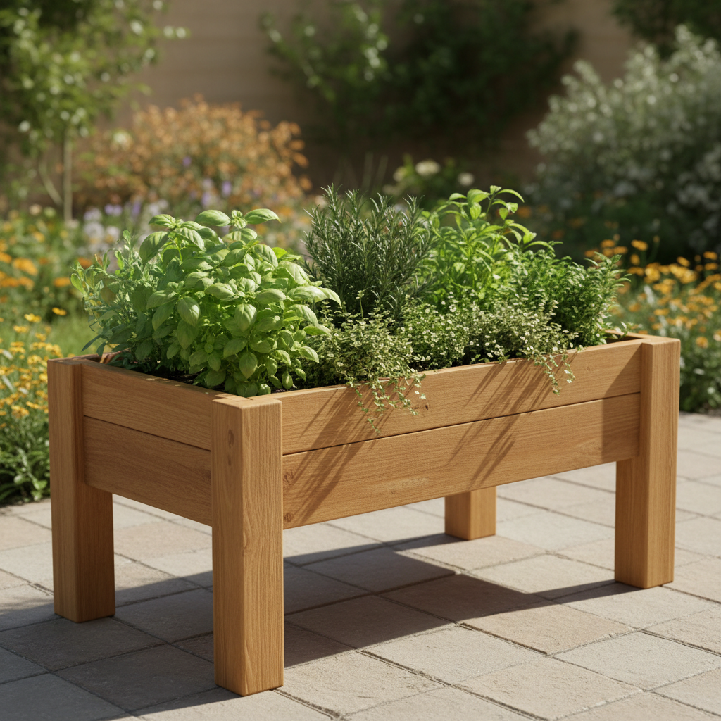 Smart Gardeners Spend on Elevated Wood Raised Bed Legs and Skip Fancy Extras in Herb Gardening