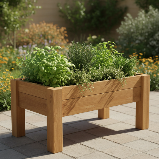 Smart Gardeners Spend on Elevated Wood Raised Bed Legs and Skip Fancy Extras in Herb Gardening