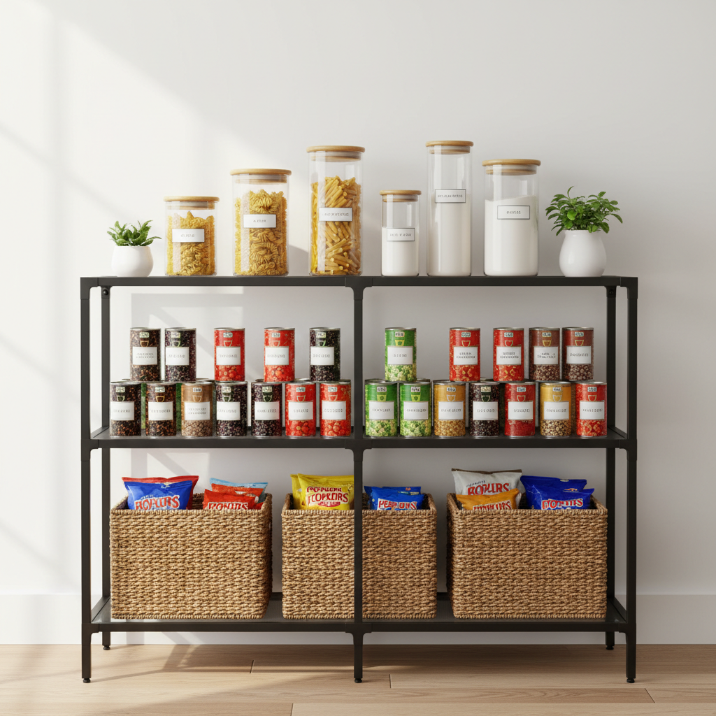 Garage Shelving Unit as Pantry Kitchen Organizer: Built for Storage Rooms, Marketed to Home Cooks