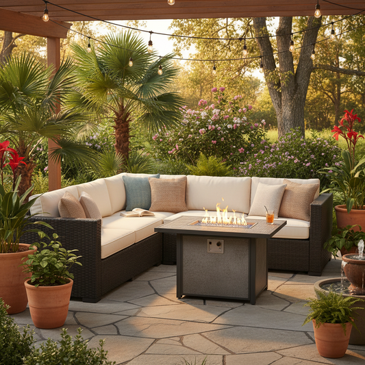Fire Pit Wicker Sofa Set in Your Backyard: A Room-by-Room Guide to Creating the Perfect Outdoor Living Space