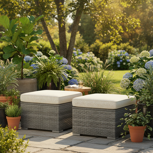 After Your Patio Redesign: Judge a Wicker Patio Ottoman Set for Outdoor Seating by Comfort and Durability, Not Just Looks