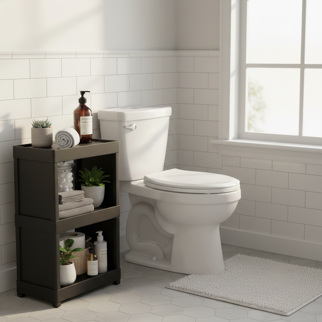 A Modular Plastic Shelving Unit for Your Bathroom, Laundry, or Garage You Only Need Once: Clutter Wins, Not Chaos