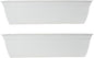 The HC Companies 30 Inch Eclipse Window Planter Box with Drainage Holes & Attached Saucer, Lightweight UV-Resistant Plastic Indoor & Outdoor Planters, 2-Pack Flower Box for Garden & Home Decor, White