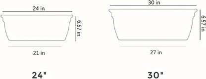 The HC Companies 24" Eclipse Plastic Window Box 7.76"x24"x6.57" in Clay Color