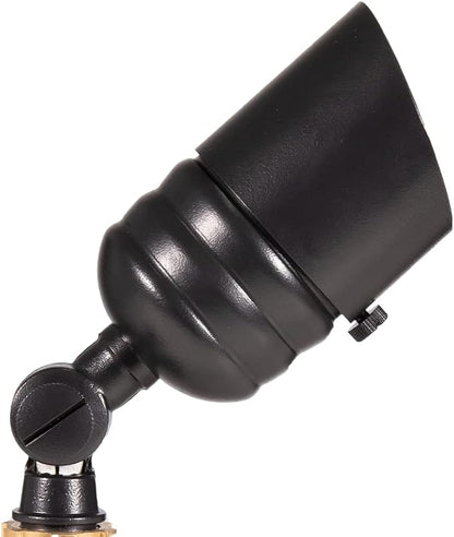VOLT Fat Boy 12V Brass Outdoor Mini Spotlight (Black) for Low Voltage Landscape Lighting of Yard, Lawn, Garden, Patio, Trees & House