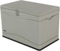 LIFETIME 60059 Black Bottom & Desert (Tan) Sides and Lid Outdoor Storage Box-80 Gal, 80 Gallon, Desert Sand