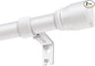 1” Diameter Curtain Rods Itself is 30 to 90 inch 2 Pack Fit 30-84 inch Window with Heavy Duty Adjustable Rod Matte White Splicing Metal Extra Long Curtain Rod for Windows
