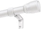 1” Diameter Curtain Rods Itself is 30 to 60 inch 1 Pack Fit 30-54 inch Window with Heavy Duty Adjustable Rod Matte White Splicing Metal Extra Long Curtain Rod for Windows