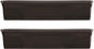 Southern Patio 36 Inch Rectangular Indoor Outdoor Medallion Hanging Windowsill Garden Box Planter, Black (2 Pack)