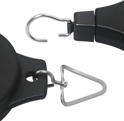 Pack Plant Hook Pulley, Retractable Plant Hanger Easy Reach Hanging Flower Basket for Garden Baskets Pots and Birds Feeder Hang High up and Pull Down to Water Or Feed (Black 6Pack)