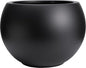 10 H x 14" Dia (10" Pot Opening) Round Fiberstone Planter with Drainage Hole, Black, Indoor/Outdoor Large Plant Pot for Home Patio Garden, Ideal for Large Plants