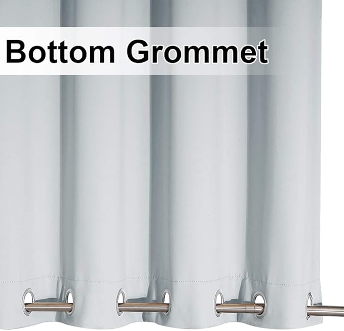 NICETOWN Outdoor Curtain with Rustproof Grommets on top and Bottom for Patio Waterproof, Windproof Privacy Outdoor Living Divider Light Blocking for Valley/Porch, 1 Pack, W84 x L84, Greyish White