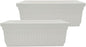 The HC Companies 18 Inch Venetian Window Planter Box with Drainage Plug, Lightweight UV-Resistant Plastic Indoor & Outdoor Planters, 2-Pack Flower Box for Garden & Home Decor, White