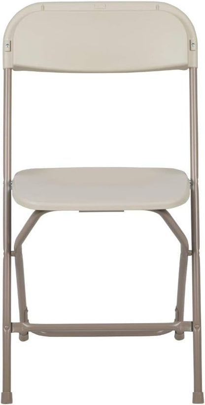 Flash Furniture Hercules™ Series Plastic Folding Chair - Beige - 2 Pack 650LB Weight Capacity Comfortable Event Chair-Lightweight Folding Chair