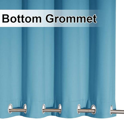 NICETOWN Outdoor Patio Curtains Long Drapes, Versatile Thermal Insulated Top and Bottom Grommets Block The Sun and Heat, Privacy Protection for Patio/Front Porch (W52 x L108, 1 Panel, Teal Blue)