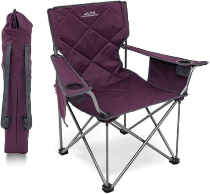 ALPS Mountaineering King Kong Camping Chairs for Adults with Mesh Cup Holders and Pockets, Built Durable and Reliable with Compact Foldable Steel Frame
