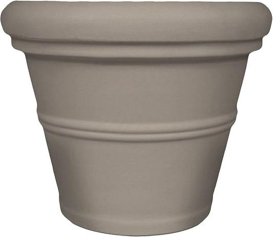 Tusco Products Rolled Rim Garden Planter, 24.5-Inch, Safari