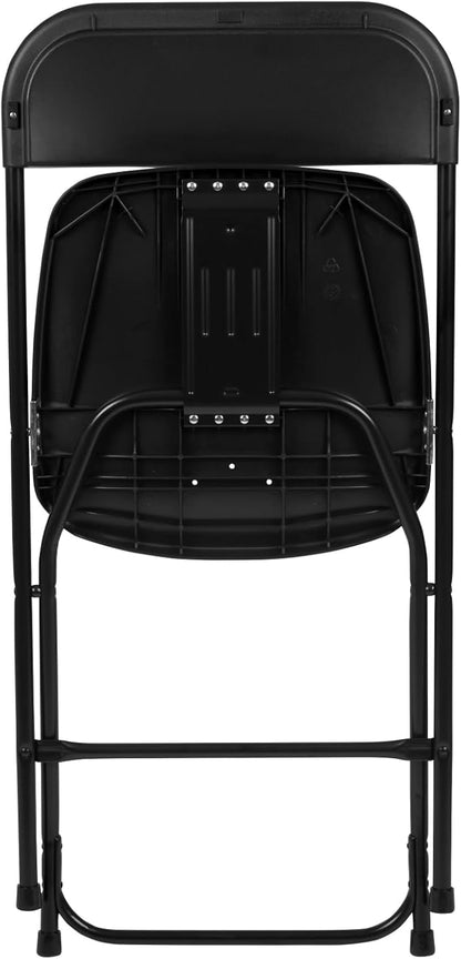Flash Furniture Hercules Series Plastic Folding Chair - Black - 20 Pack 650LB Weight Capacity Comfortable Event Chair-Lightweight Folding Chair