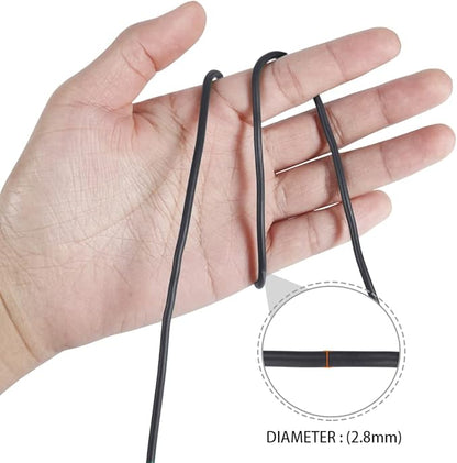 Tenn Well Garden Wire, 66 Feet 2.8mm Bendable Garden Plant Ties for Climbing Plants, Tomatoes, Climbing Roses, Trellises (2PCS X 33 Feet, Black)