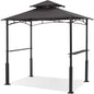 ABCCANOPY 8x5 Grill Gazebo - Outdoor BBQ Canopy Shelter with Led Light for Patio Backyard Grilling (Dark Grey)