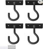 Ceiling Hooks for Hanging Plants 4pack 2.5inch Wall Mount Plant Hooks Meatl Plant Hanger Indoor for Hanging Lanterns, Bird Feeder, Flower Basket, Home Decor Indoor & Outdoor