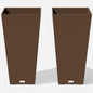 Veradek V-Resin Indoor/Outdoor Taper Planter, Set of 2 (30 inch, Espresso)