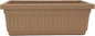 The HC Companies Venetian Window Planter Box w/Drain Plug - Long Planter Box for Windowsills, Balconies & More - Plastic Rectangular Outdoor Planters for Herbs & Flowers (18" Sandstone, Pack of 1)