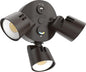 Lithonia Lighting HomeGuard 3-Light LED Outdoor Flood Lights, Outdoor LED Lights, Dusk to Dawn Sensor, Adjustable Lumens, Selectable Color, Round Heads, Dark Bronze (HGX LED 3RH ALO SWW2 120 PE DDB)