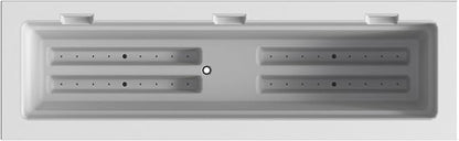Mayne Fairview 3ft Durable Self Watering Window Box Planter with Wall Mount Brackets, UV & Weather Resistant, Double Wall Design, New England Architecture for Outdoor Décor, White