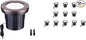 Well Lights Low Voltage, 12V In Ground LED Landscape Lights, IP67 Waterproof Outdoor, Open Top Aluminum ORB for Garden Driveway 6W 580LM 12 Pack