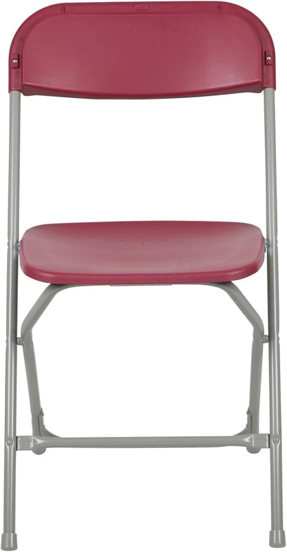 Flash Furniture Hercules Series Plastic Folding Chair - Red - 6 Pack 650LB Weight Capacity Comfortable Event Chair-Lightweight Folding Chair