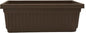 The HC Companies Venetian Window Planter Box w/Drain Plug - Long Planter Box for Windowsills, Balconies & More - Plastic Large Rectangular Planters for Herbs & Flowers (24" Chocolate, Pack of 1)