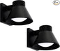 UME 2 Pack LED Outdoor Wall Light Fixtures, Black Front Porch Lights Wall Mount Lighting, Exterior Waterproof Wall Lantern Light Fixture Anti-Rust Farmhouse Wall Sconce for Patio, Doorway, Garage