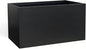 Galvanized Steel Planter Black Metal Outdoor Planter Powder Coated 32" x 12" x 16" Pot Metallic Heavy Pot Indoor & Outdoor, Commercial & Residential (L32 x W12 x D16, Black)