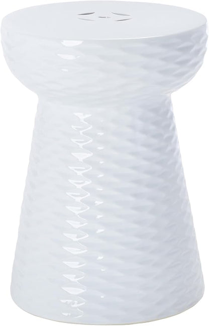 Safavieh Daphne Glazed Ceramic Decorative Garden Stool, White