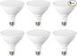 LED Flood Light Bulbs, PAR38 Outdoor Flood Light Bulb 5000K,13W 100W Equivalent, Daylight White LED Floodlight Dimmable, Waterproof for Porch Yard Garage, E26 Base, 15,000 Hrs, 6 Pack