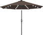 ABCCANOPY Durable Solar Led Patio Umbrellas with 32LED Lights 11FT (Brown)