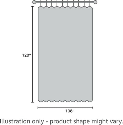 NICETOWN Patio Outdoor Curtain 120" Extra Wide Waterproof for Porch, Grommet Vertical Blinds Blackout Divider Drape for Outside Balcony/Lounge, Grey, 1 Panel, 108" Long