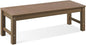 Psilvam Knight Bench, Two Person Outdoor Poly Lumber Patio Backless Bench, Weatherproof Garden Bench That Never Rot and Fade, Suit for Garden, Porch and Park (Brown)