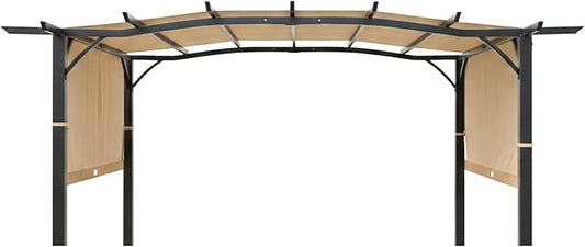 Garden Winds Durable Replacement Canopy Top Cover Compatible with The 49964, 23700 Aldi Gardenline Belavi and Shoprite Pergola - Classic Sand Beige, 350