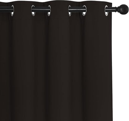 NICETOWN Bedroom Curtain Room Darkening Drapery 102 inches Length - Home Fashion Thermal Insulated Grommet Room Darkening Curtain for Living Room (Toffee Brown, 1 Panel, 52 x 102 inches)