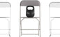 Flash Furniture Hercules Big and Tall Commercial Folding Chair - Extra Wide 650LB. Capacity - Durable Plastic - Gray, 4-Pack